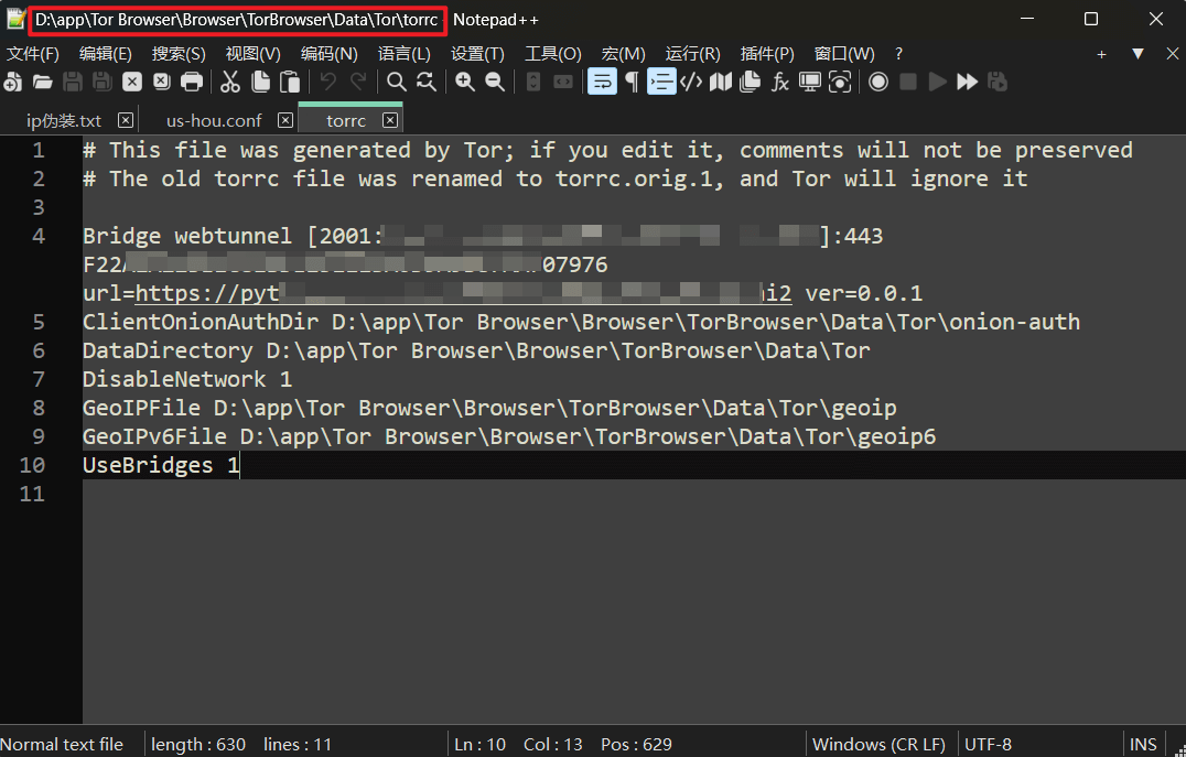 config file